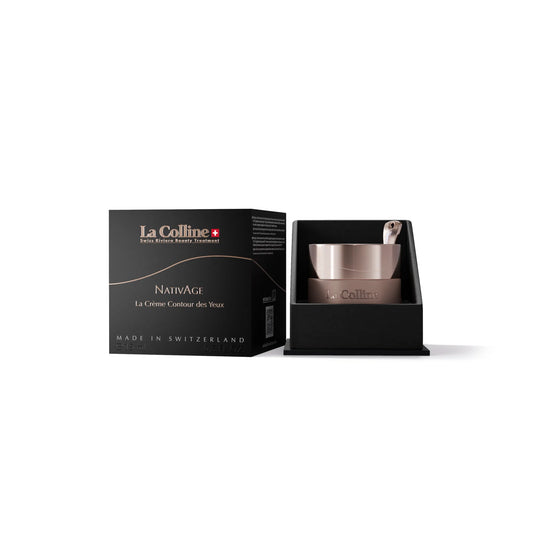 la colline Nativage Eye Cream met zwarte bij extract en peptiden.
