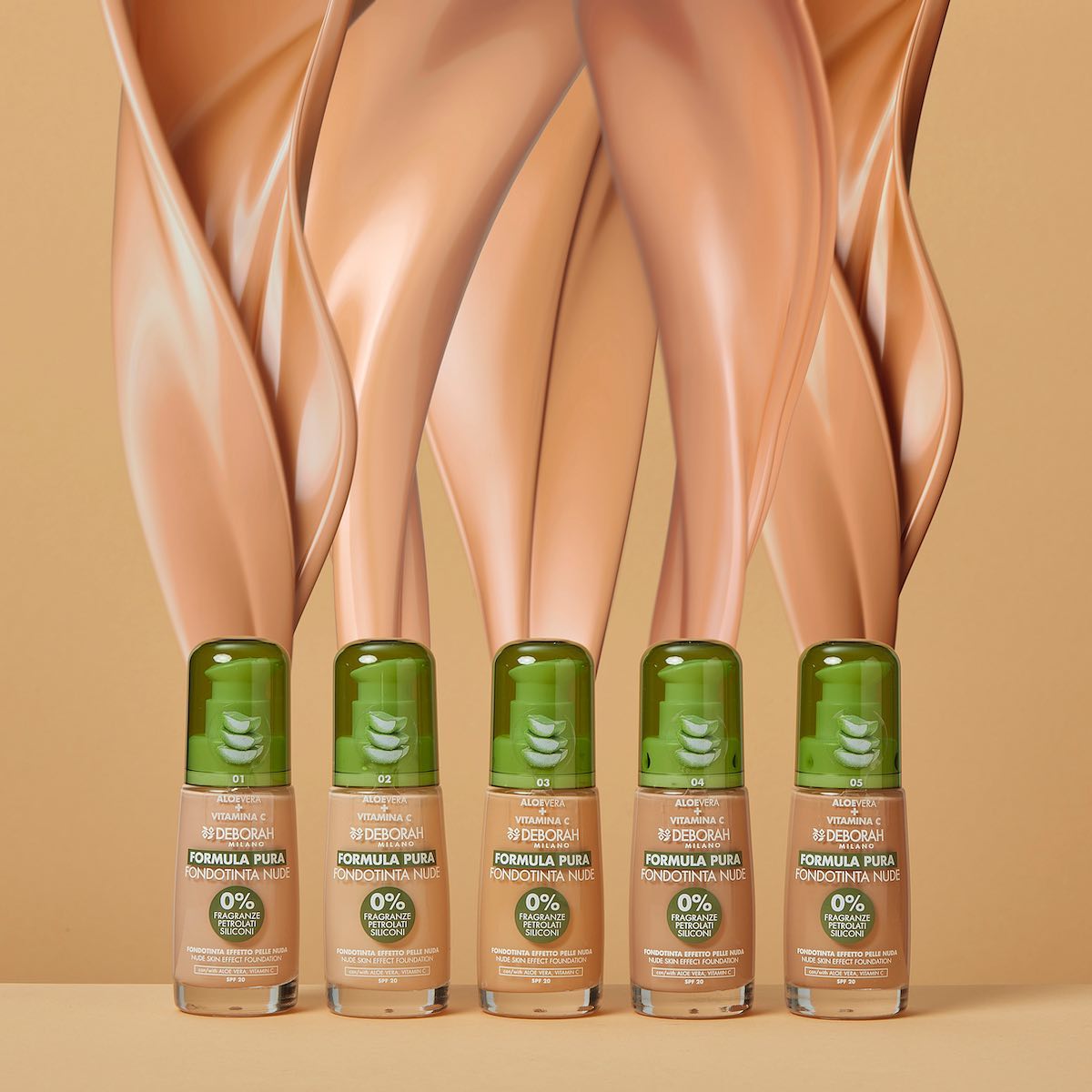 Formule Pura Nude Skin Effect Foundation SPF 20 5 kleuren