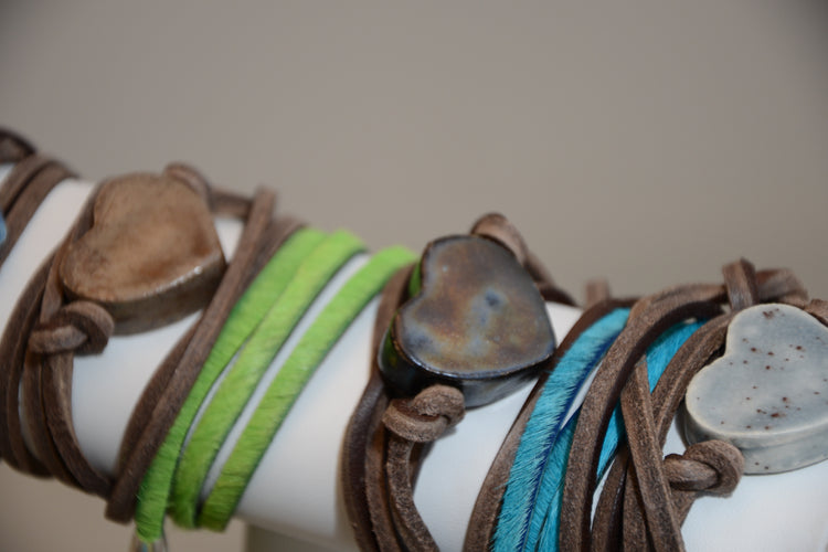 Chic le Freak leren armband met hart