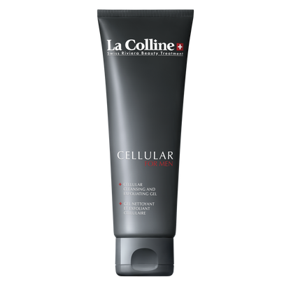 La Colline Cellular Cleansing and Exfoliating Gel 125 ml Men – reinigende en exfoliërende gel voor de mannenhuid die de huid zuivert en verfrist.