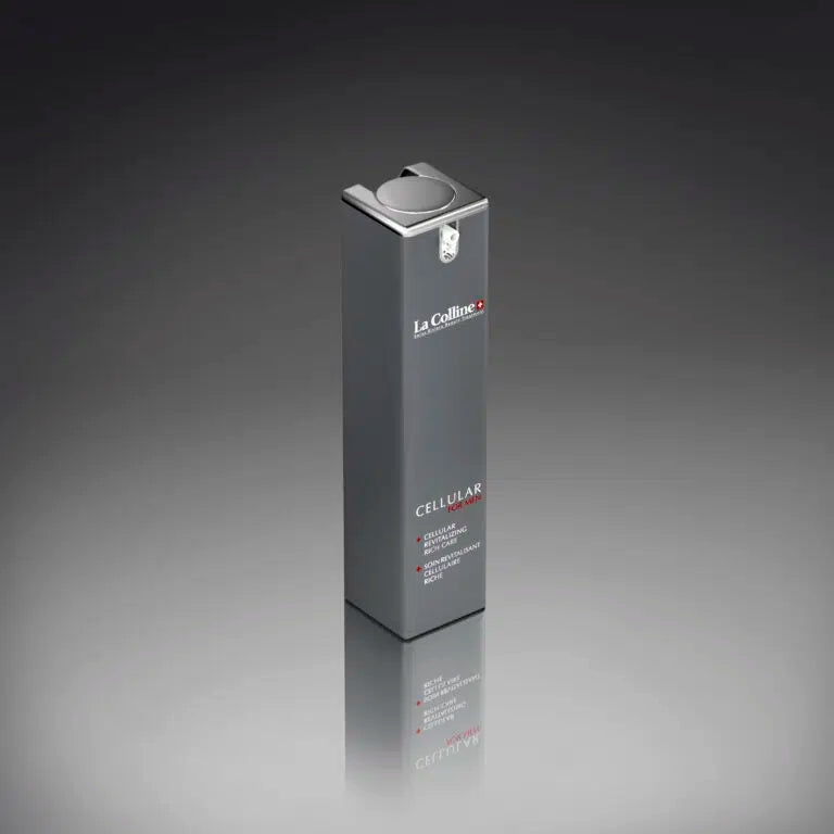 La Colline Cellular Revitalizing Care for Men anti-aging crème voor mannenhuid – hydrateert, revitaliseert en helpt rimpels verminderen.