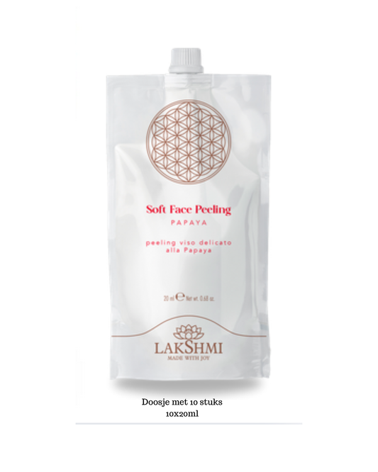 Lakshmi Chandan Soft Face Peeling (Papaya) | Alle huidtypes | box 10x20ml