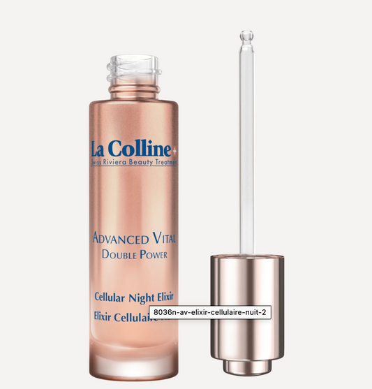 La Colline Cellular Double Power Night Elixir regenererend nachtserum voor een gevoede en stevigere huid