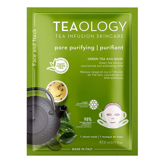Teaology Green Tea AHA + BHA Face and Neck Mask (pore purifying)