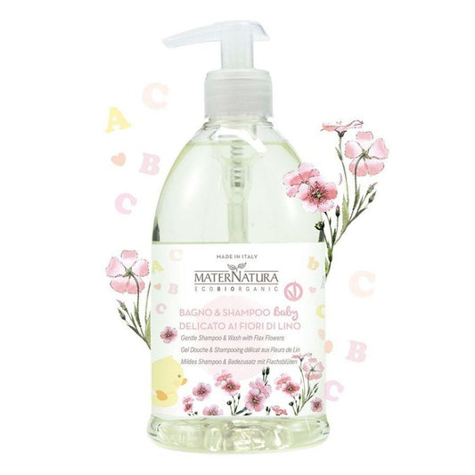 Gentle Baby Shampoo & Wash With Flax Flowers 500 ml