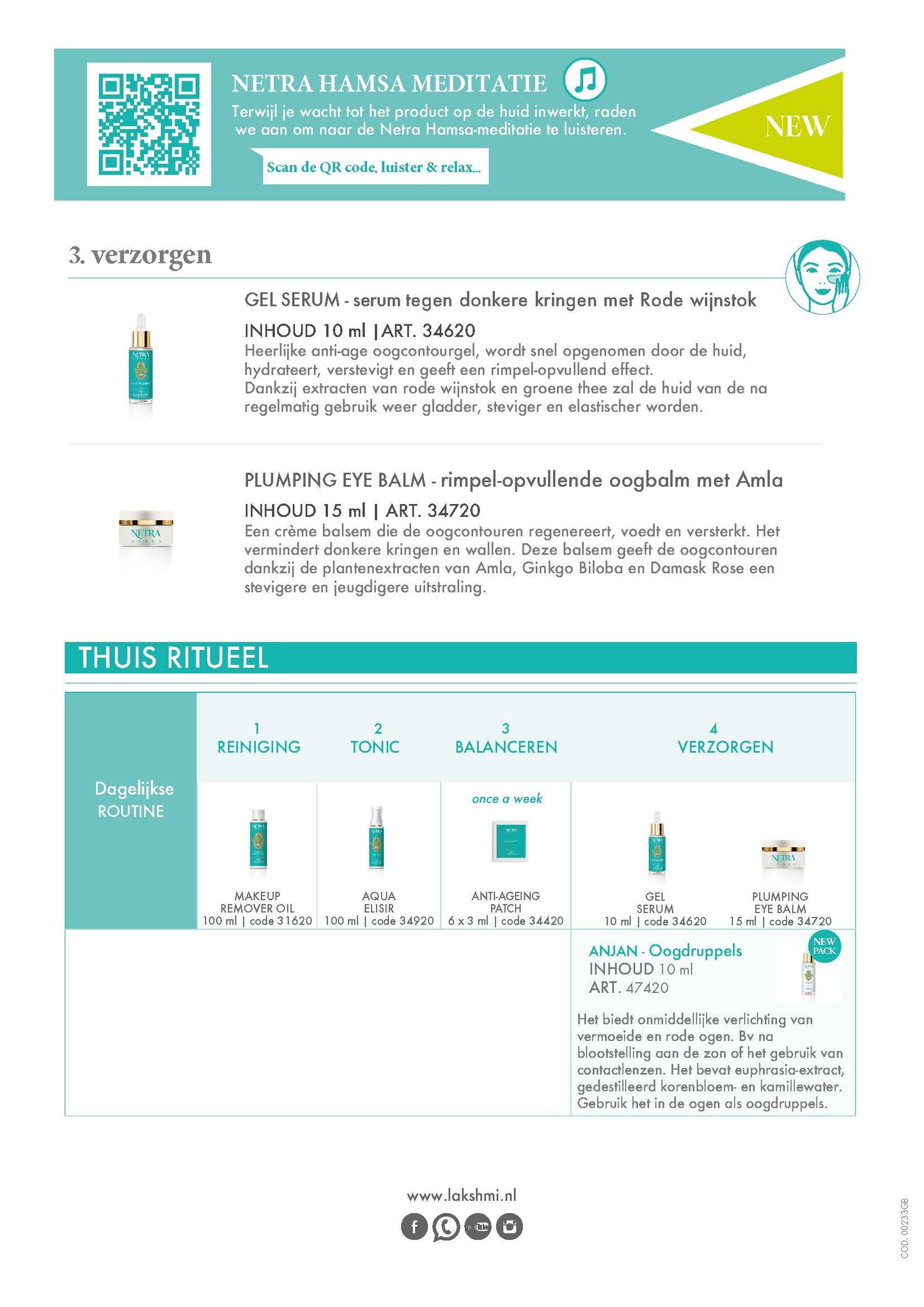 Netra Hamsa Eyecontour Midnight Butter met Karite 15ml